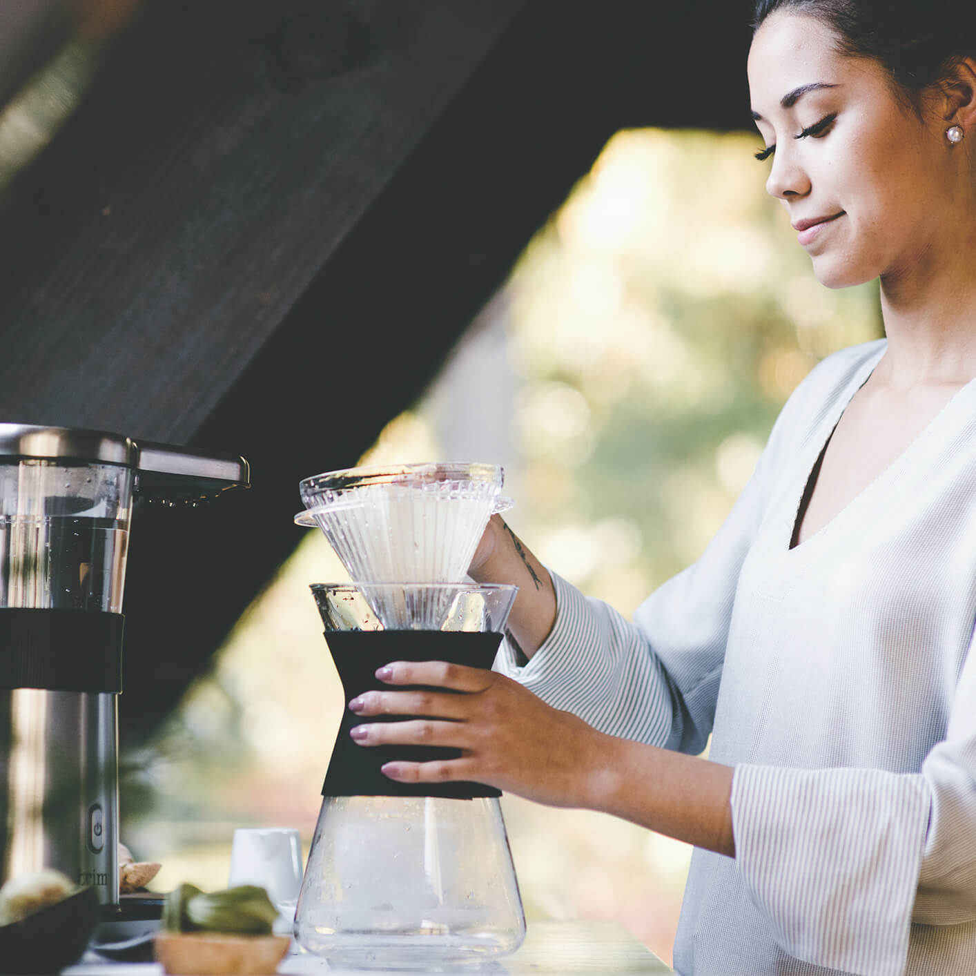 Stainless Steel Dripper With Base Pour over Coffee - Temu