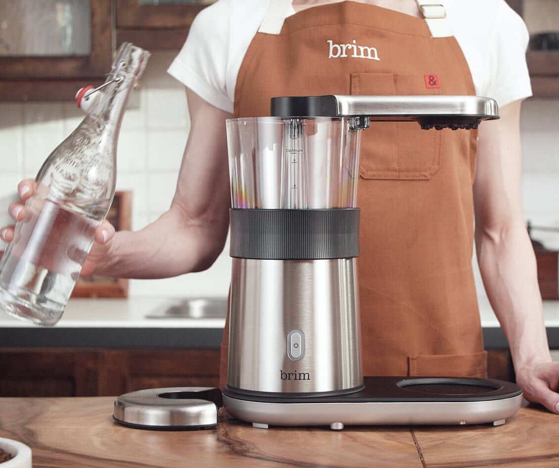 Brim How to Brew - 8 Cup Pour Over Coffee Maker Step 2: Water 