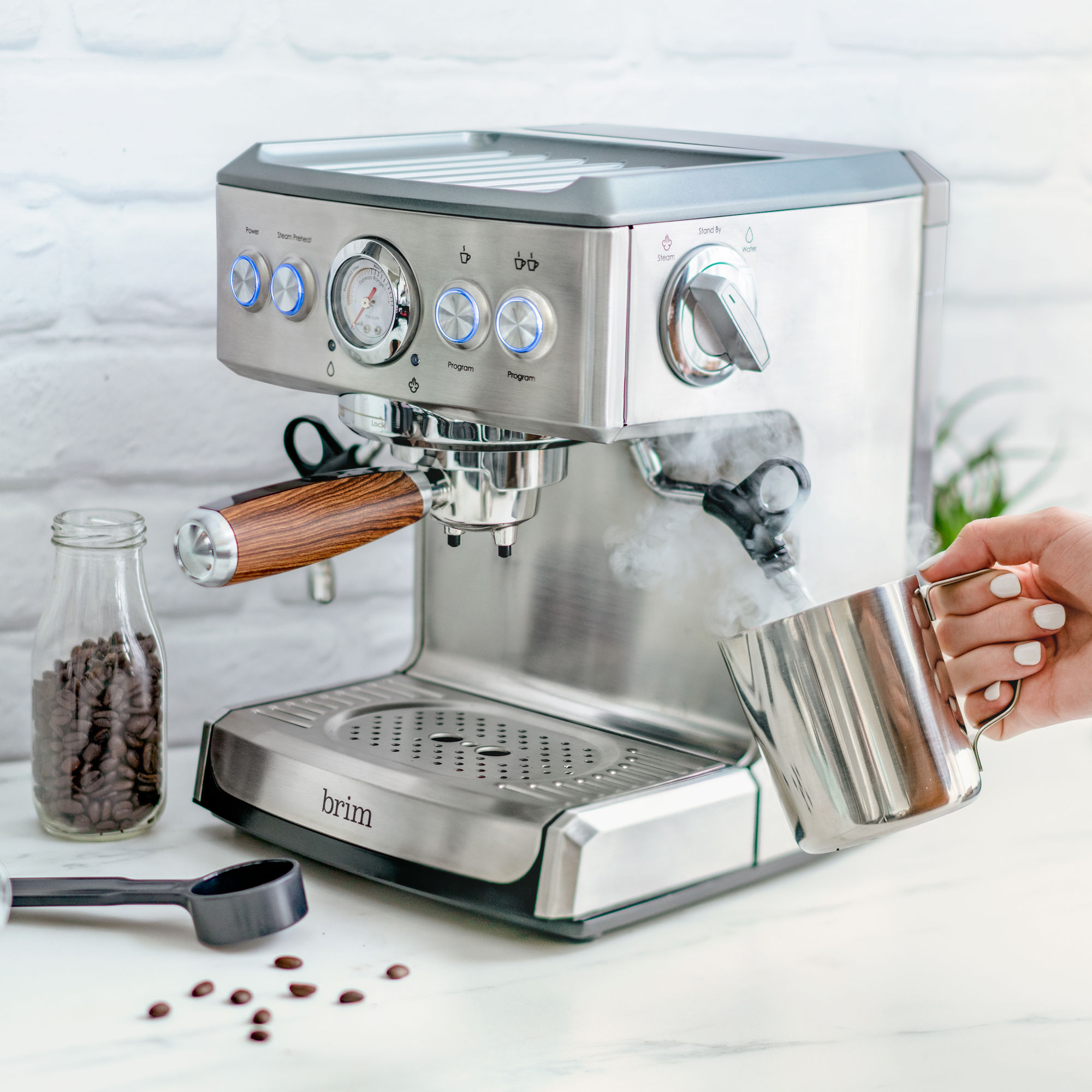 Mr Black for sale online Coffee BVMC-EM7000DS 19 Bar Programmable Espresso Maker Machine 